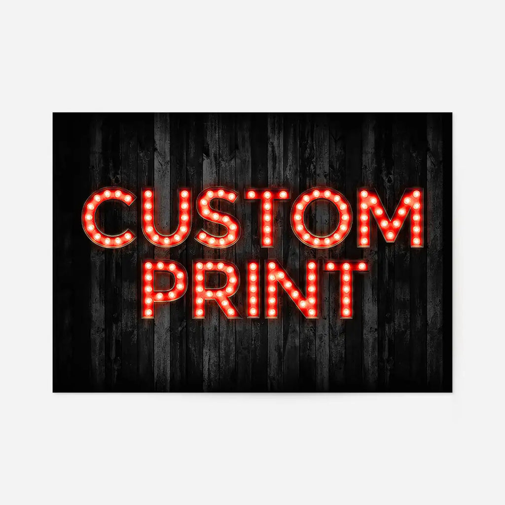 Custom Bulb Letters Print