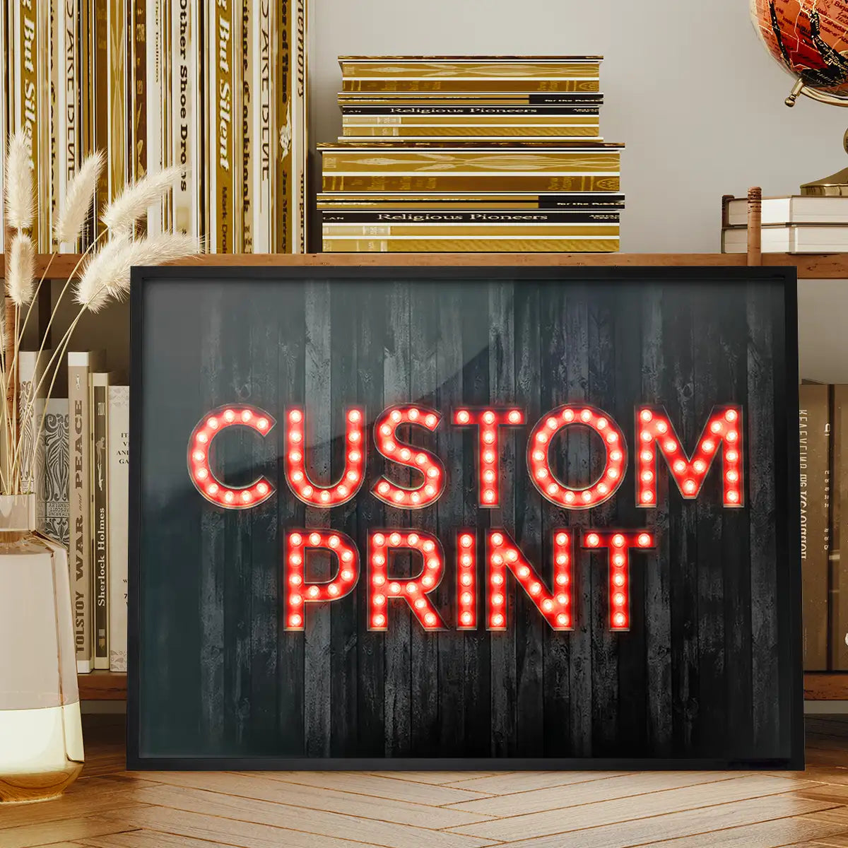 Custom Bulb Letters Red Print