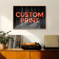 Custom Bulb Letters Red Print