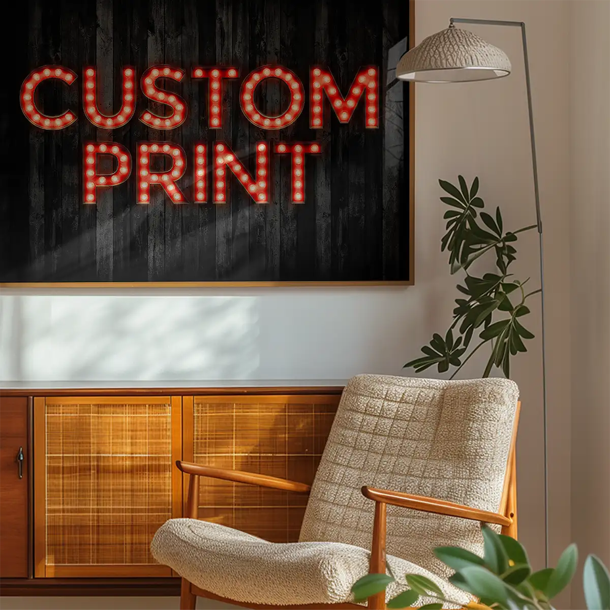 Custom Bulb Letters Red Print