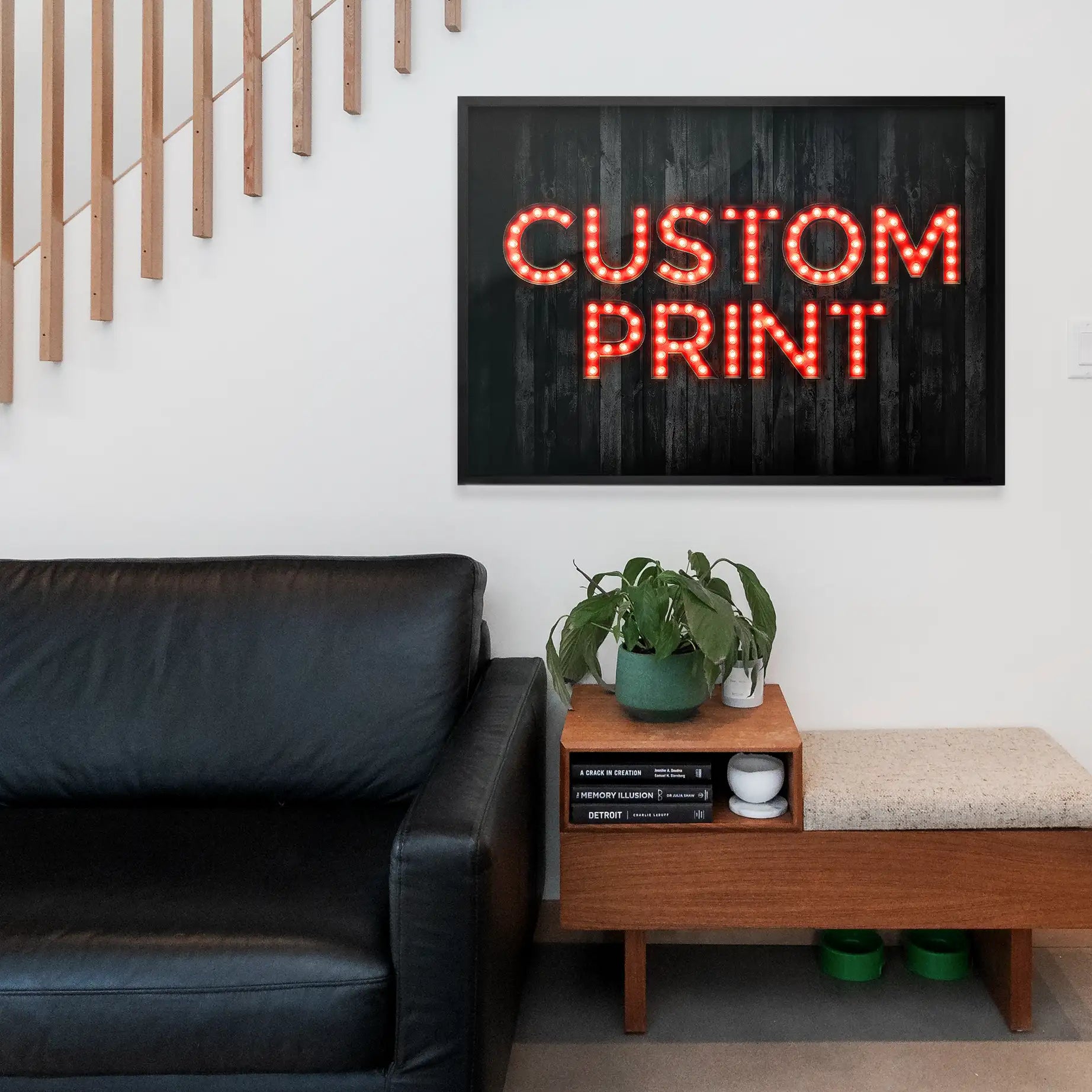 Custom Bulb Letters Red Print