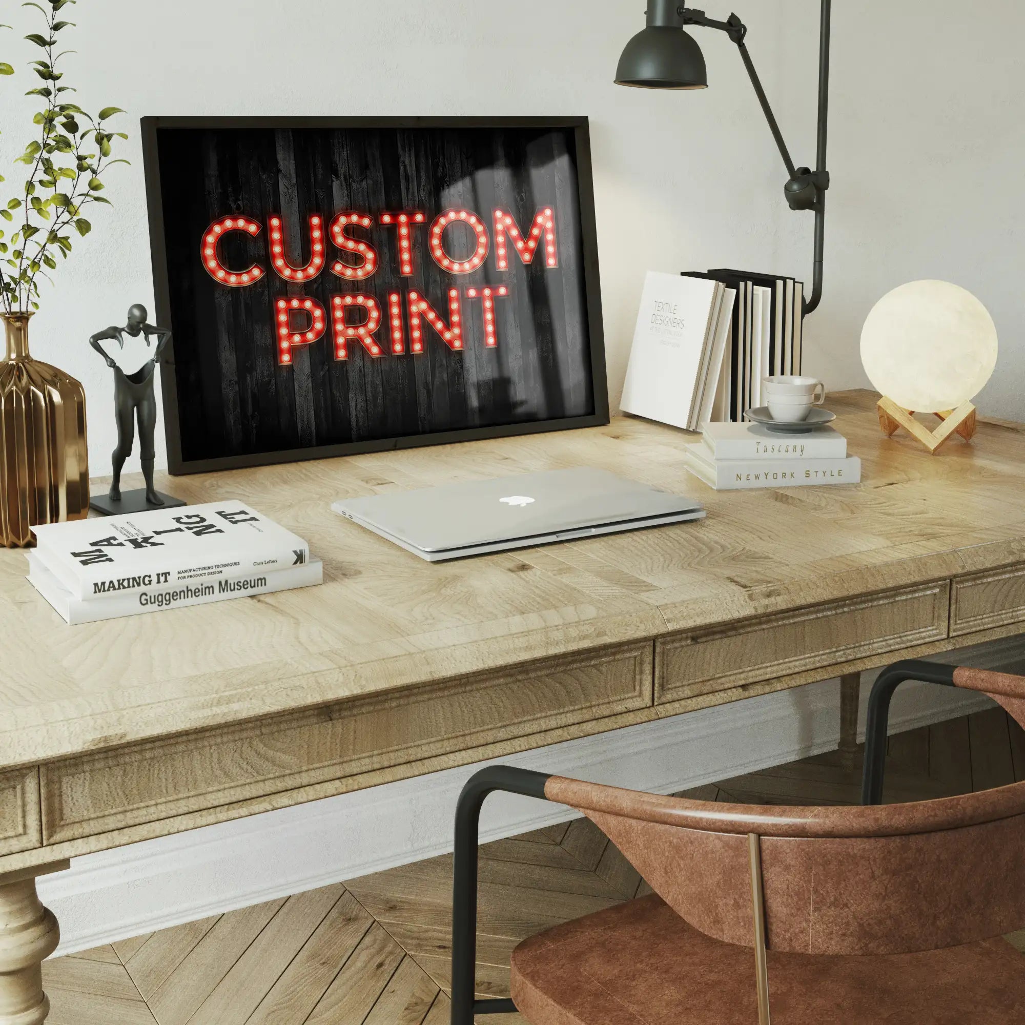 Custom Bulb Letters Red Print
