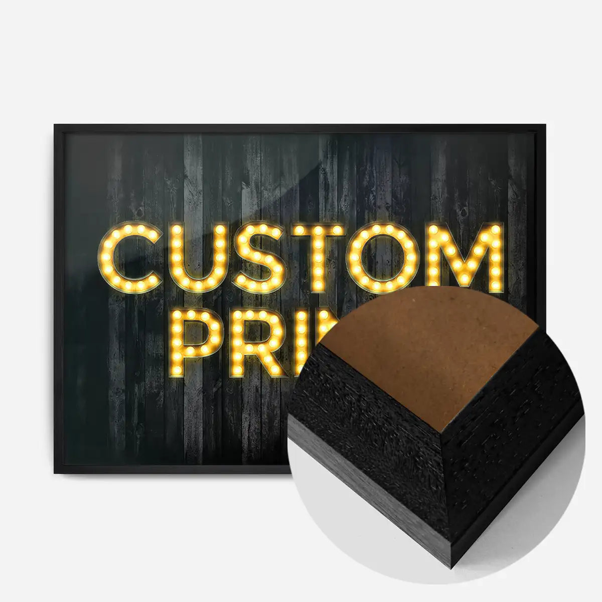 Custom Bulb Letters Yellow / Gold Print