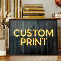 Custom Bulb Letters Yellow / Gold Print