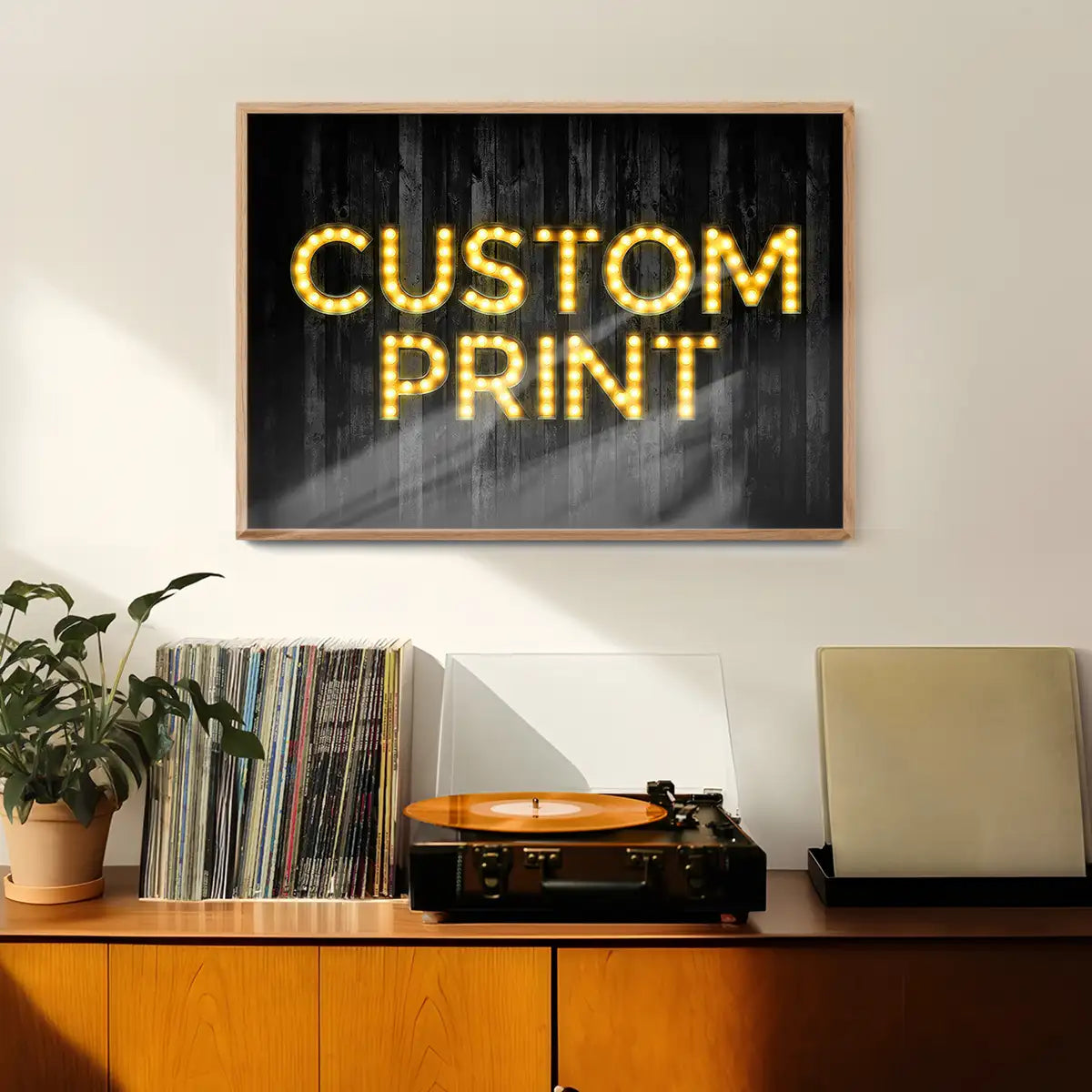 Custom Bulb Letters Yellow / Gold Print