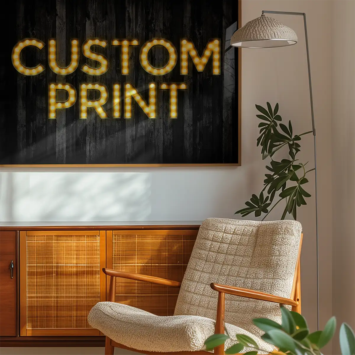 Custom Bulb Letters Yellow / Gold Print