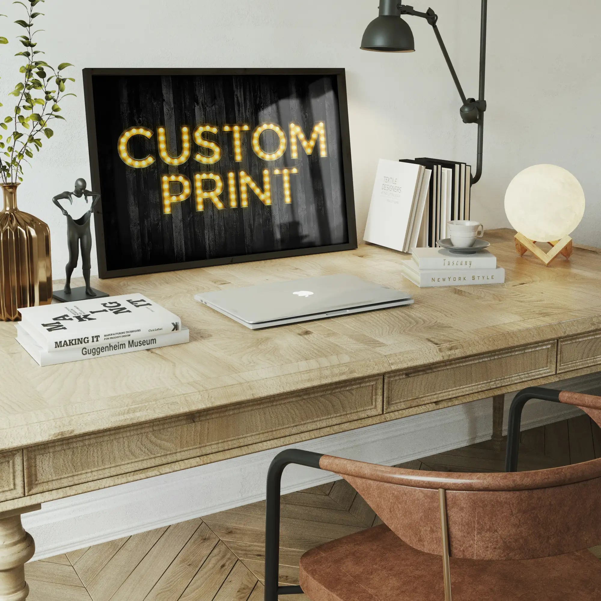 Custom Bulb Letters Yellow / Gold Print