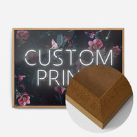 Custom White Neon Sign Floral Background Print