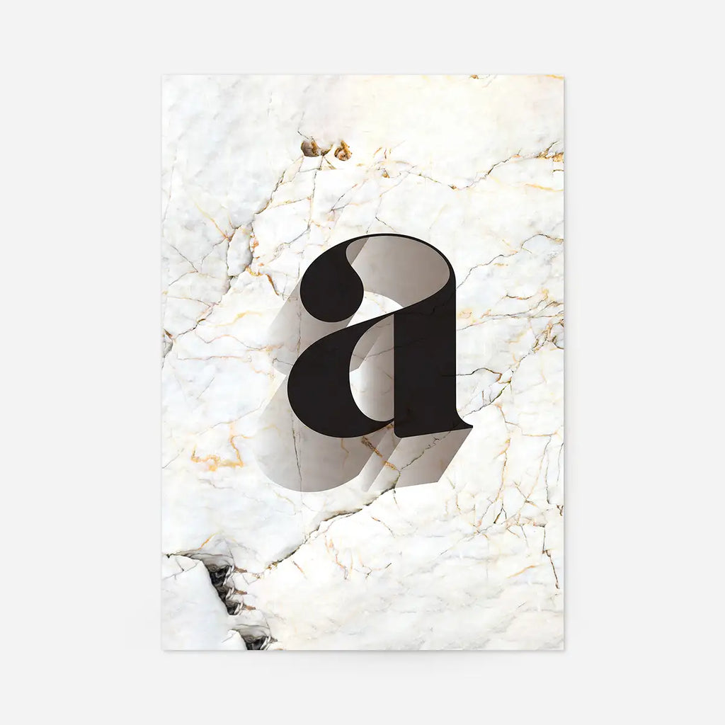 Single Serif Letter Print + Marble