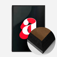 Single Serif Letter Print Black + Red