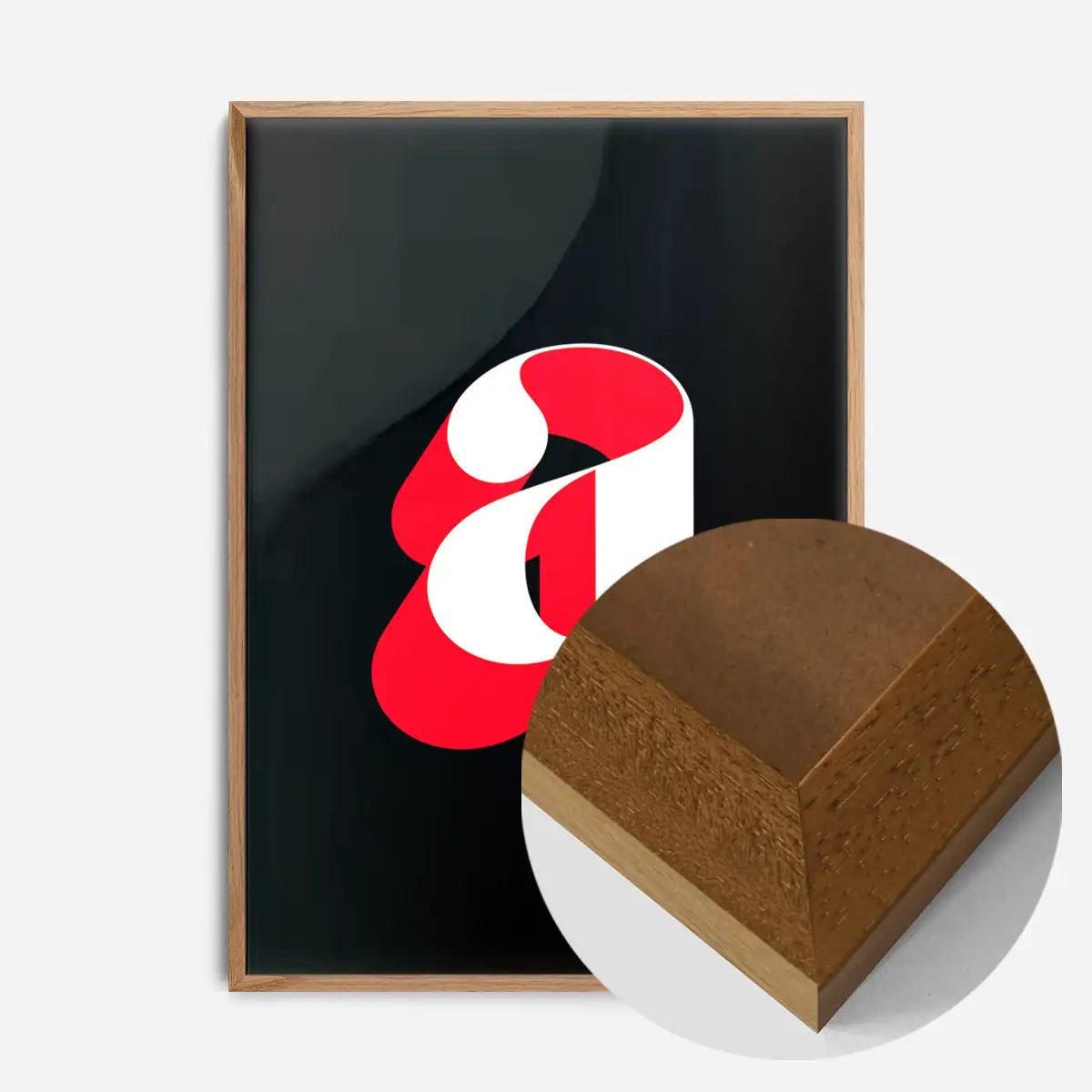 Single Serif Letter Print Black + Red