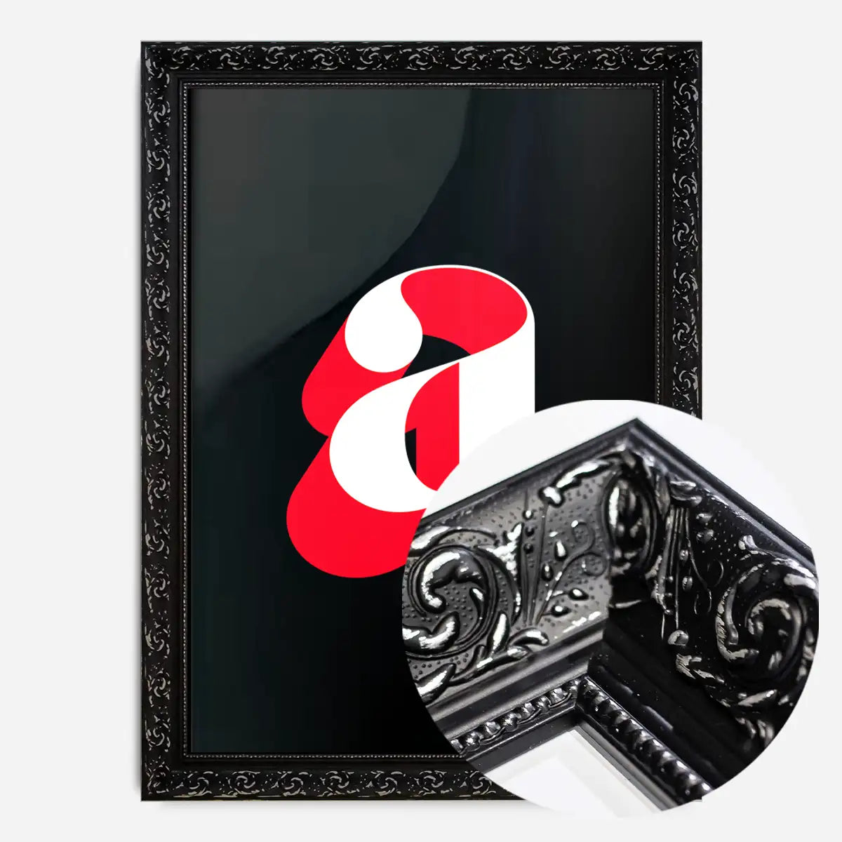 Single Serif Letter Print Black + Red