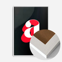 Single Serif Letter Print Black + Red