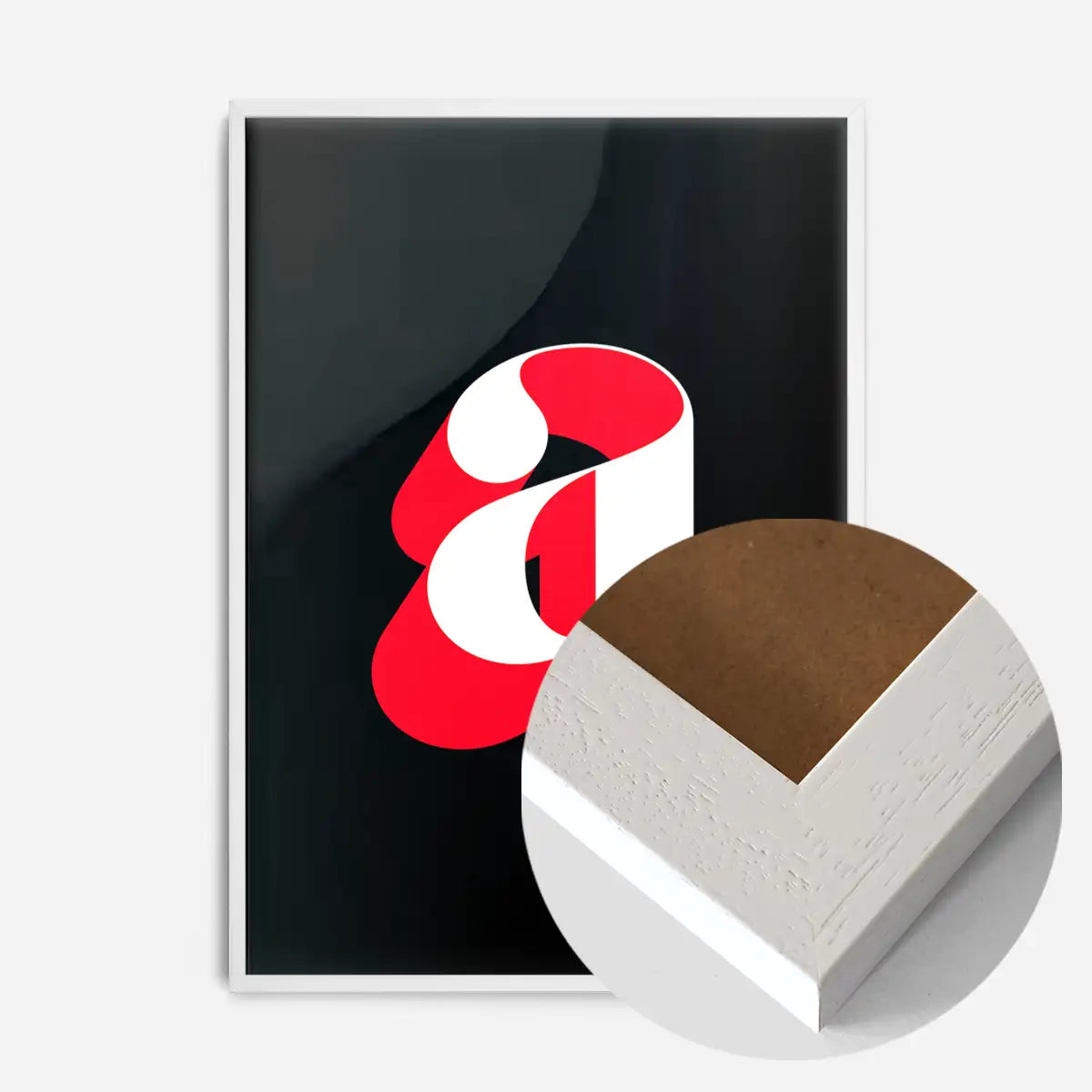 Single Serif Letter Print Black + Red
