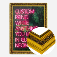 Custom Pink Neon Sign Leaves Background