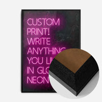 Custom Quote Neon Sign Print Pink
