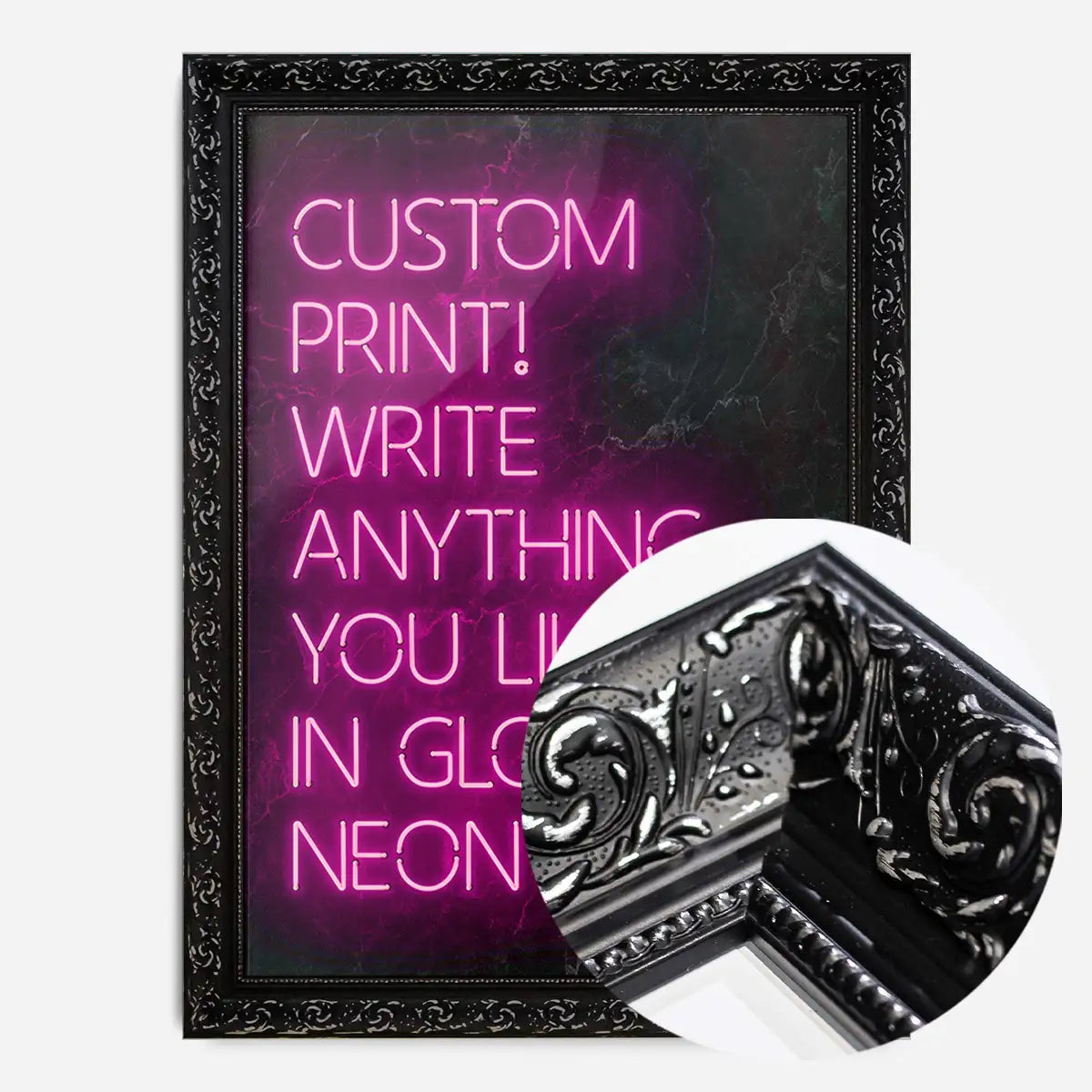 Custom Quote Neon Sign Print Pink
