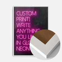 Custom Quote Neon Sign Print Pink