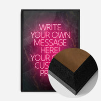 Red Neon Centered Black and Gold Print