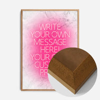 Pink Neon Centered White Print