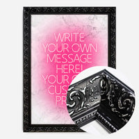 Pink Neon Centered White Print