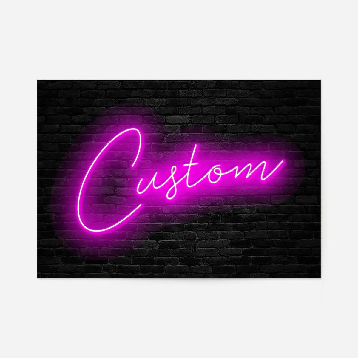 Retro Script Neon Print