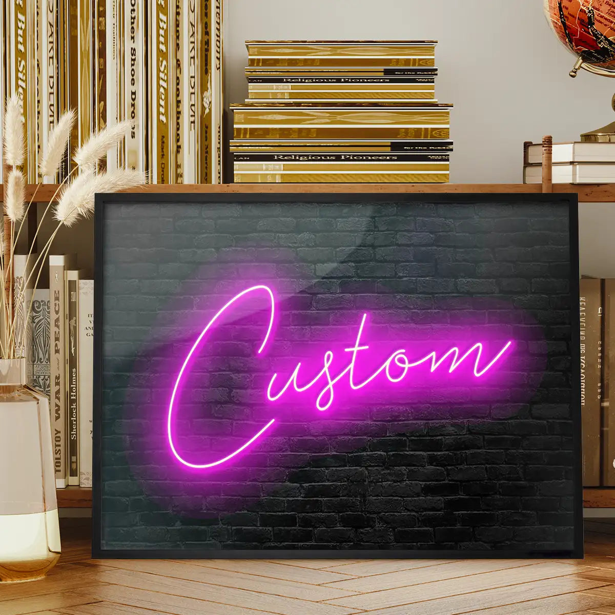 Retro Script Neon Print