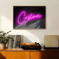 Retro Script Neon Print