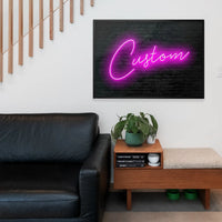 Retro Script Neon Print