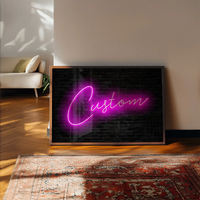 Retro Script Neon Print