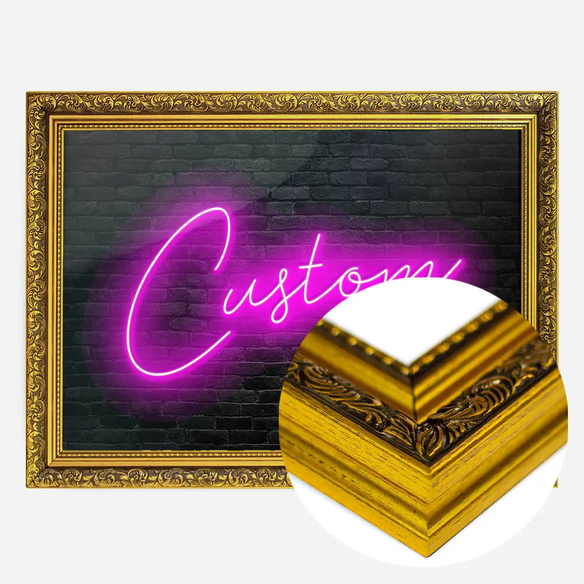Retro Script Neon Print