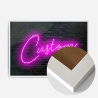Retro Script Neon Print