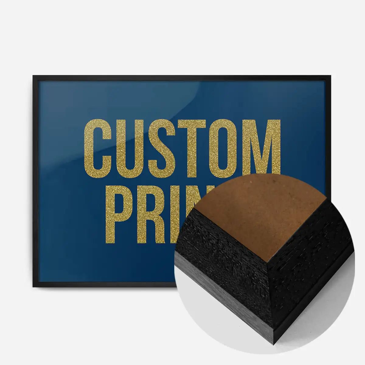 Gold Glitter Personalised Text Print