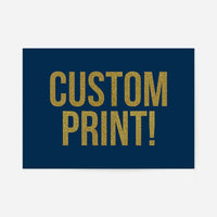 Gold Glitter Personalised Text Print