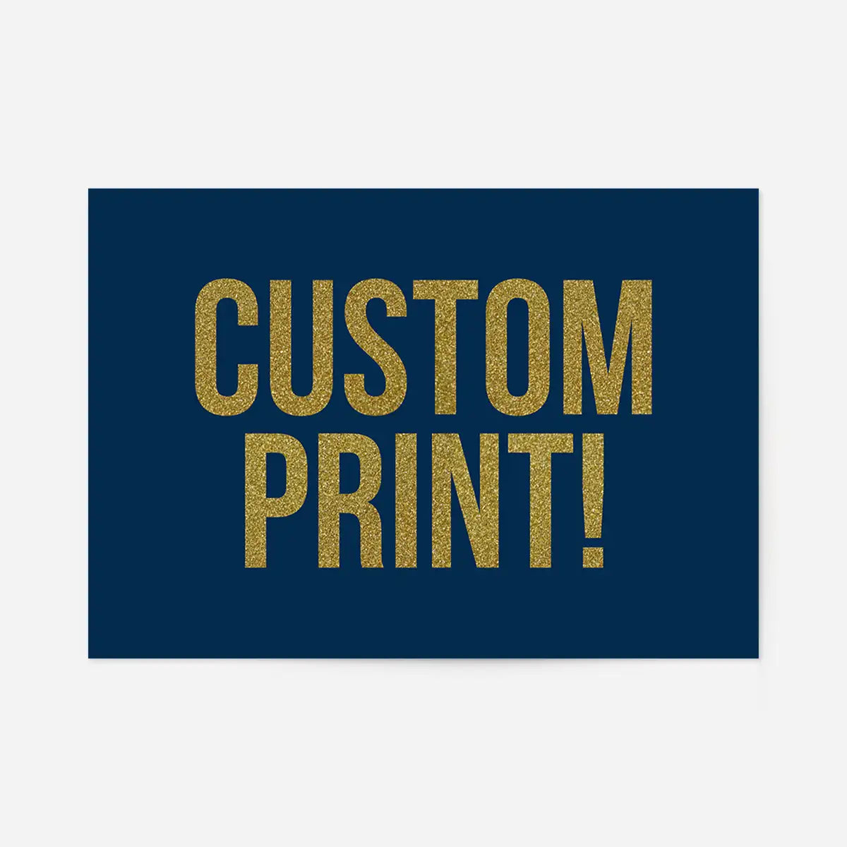 Gold Glitter Personalised Text Print