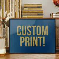 Gold Glitter Personalised Text Print