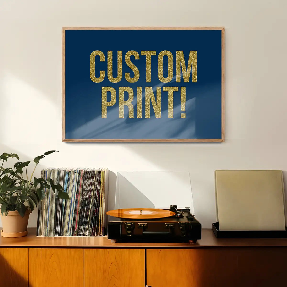 Gold Glitter Personalised Text Print
