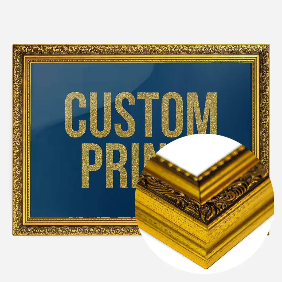 Gold Glitter Personalised Text Print