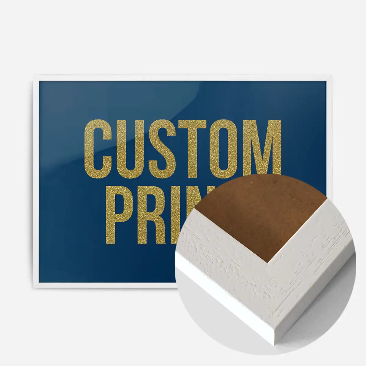 Gold Glitter Personalised Text Print