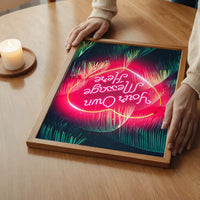 Custom Neon Love Heart Palm Trees