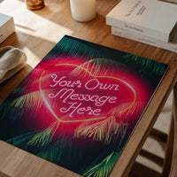 Custom Neon Love Heart Palm Trees