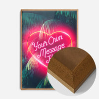 Custom Neon Love Heart Palm Trees