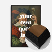 Man Drinking Wine Portrait Custom Print