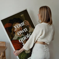 Man Drinking Wine Portrait Custom Print