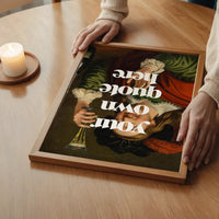 Man Drinking Wine Portrait Custom Print