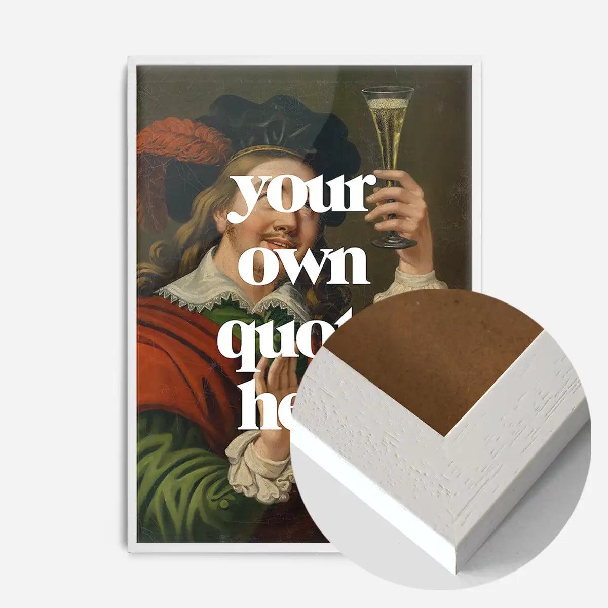 Man Drinking Wine Portrait Custom Print
