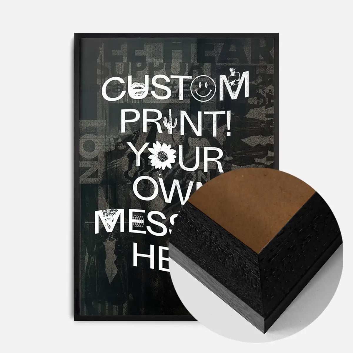 Custom Punk Style Letters Print