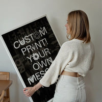 Custom Punk Style Letters Print