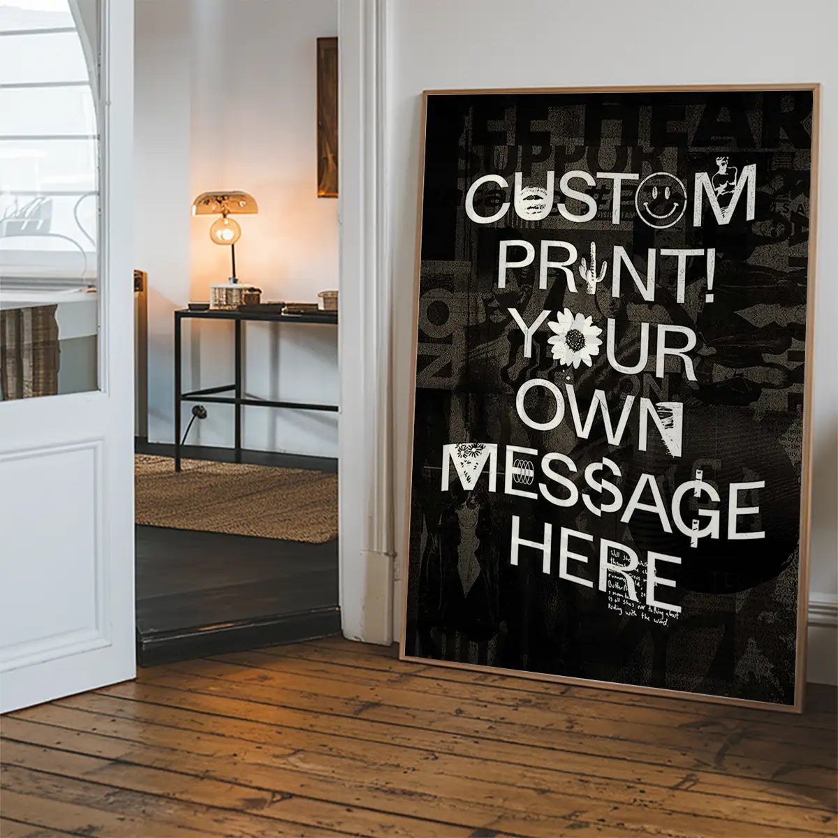 Custom Punk Style Letters Print