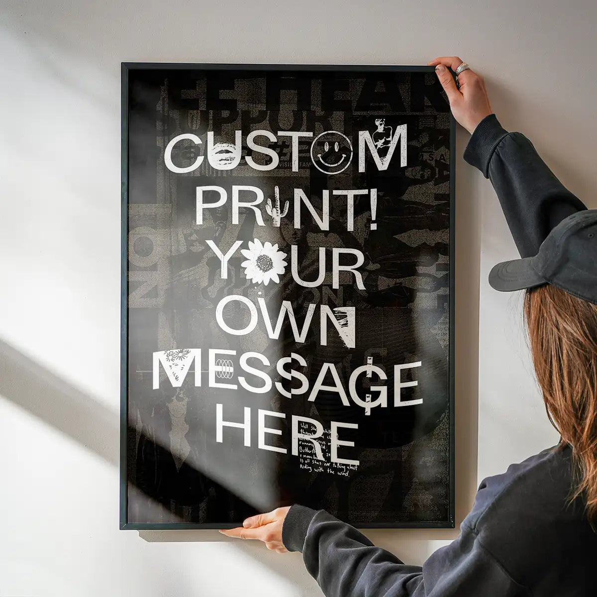 Custom Punk Style Letters Print